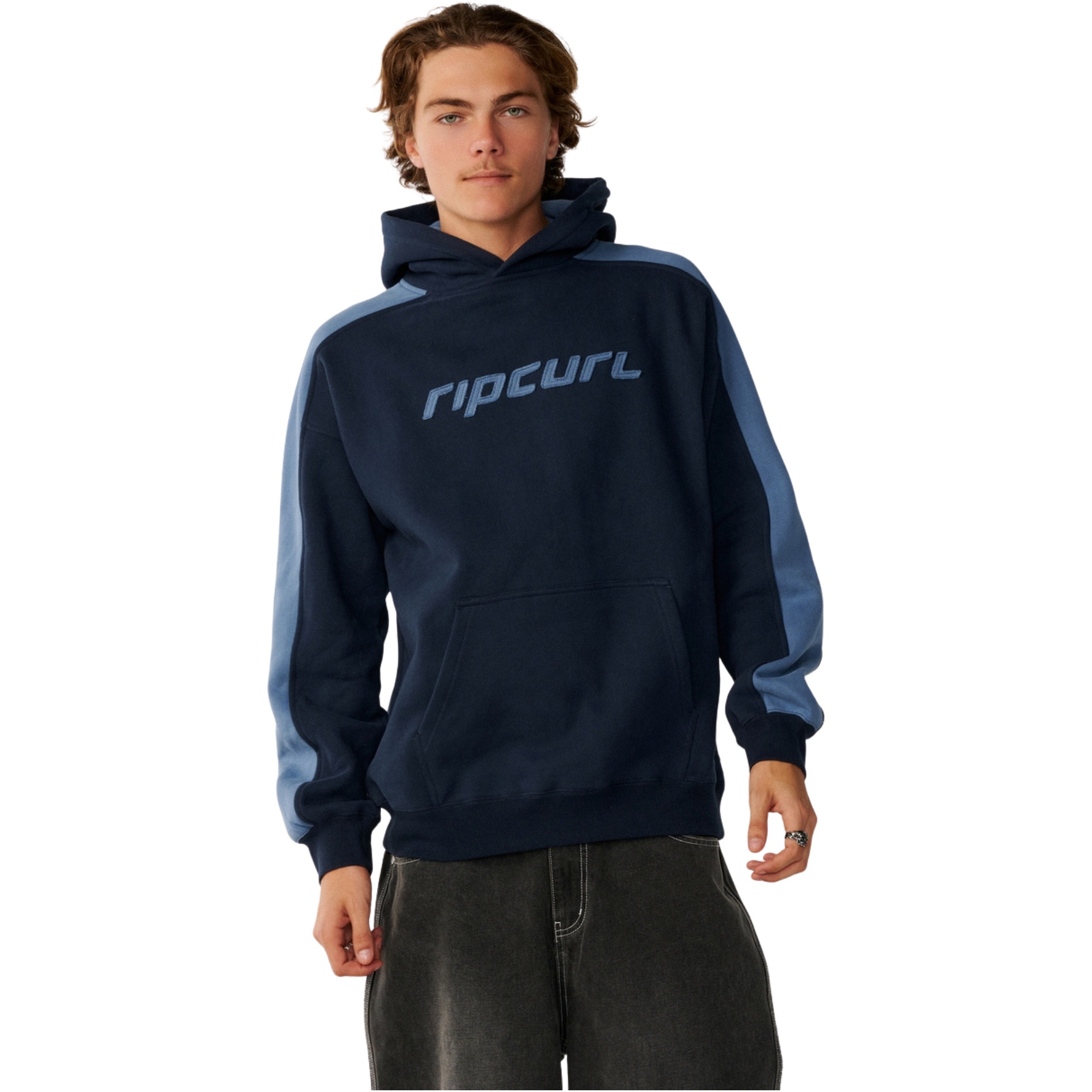 2026 Rip Curl Mens Archive Panel Hoodie 0CHMFL - Dark Navy